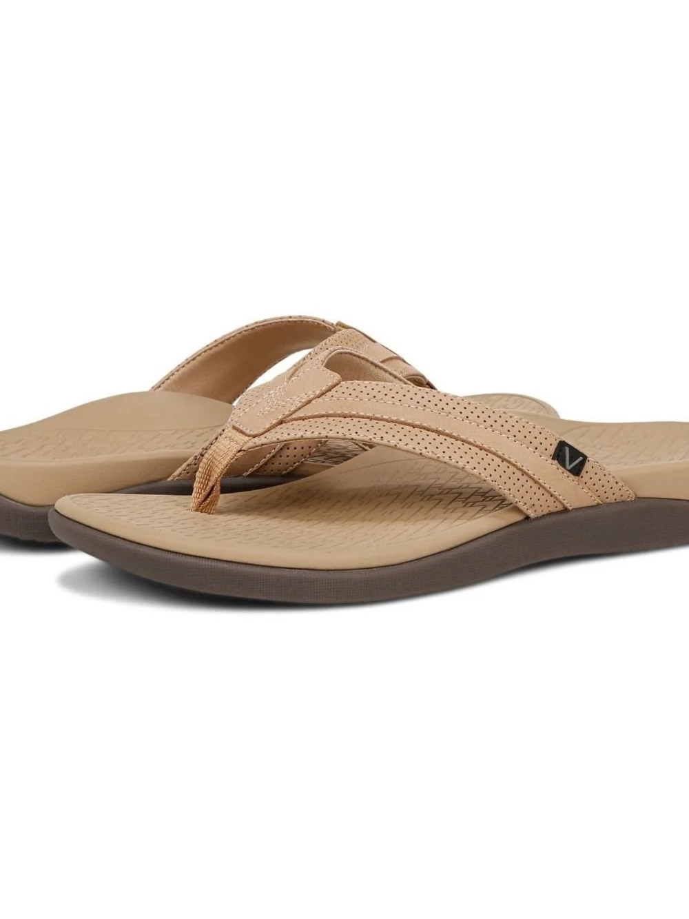 Vionic Tide II Toe Post Sandals Men’s Size US13 UK12 Sand Leather Orthopedic 